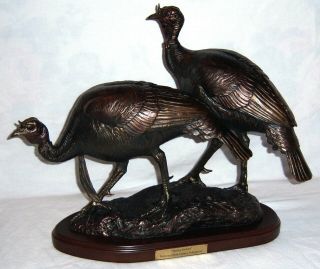 2018 Nwtf Wild Turkey Sculpture " Spring Suitors " By Ron Lowery
