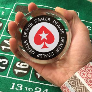 Stupendous Big Acrylic Poker Dealer Button Pokerstars Card Guard Card Protector