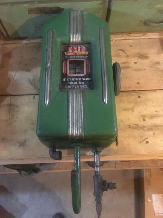 Vintage Rare Erie Tireflator Wall Mount Air Meter Gas Station Arno Eco Gas Pump