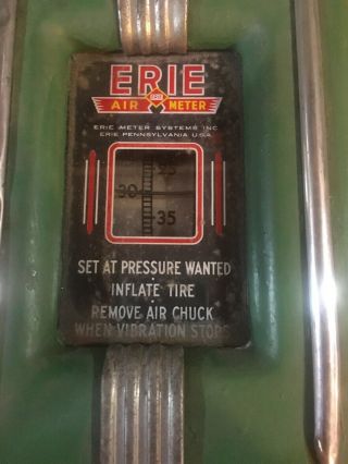 Vintage Rare Erie Tireflator Wall Mount Air Meter Gas Station Arno Eco Gas Pump 2
