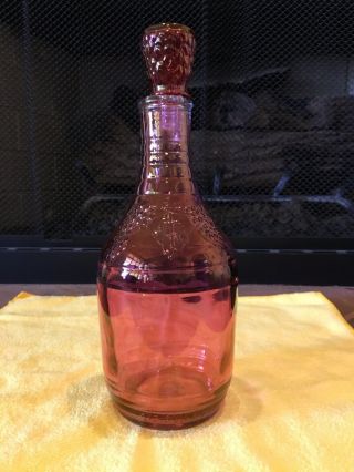 Antique/Vintage Shot Glasses With Bottle Set Pink & Clear 6