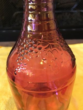 Antique/Vintage Shot Glasses With Bottle Set Pink & Clear 7