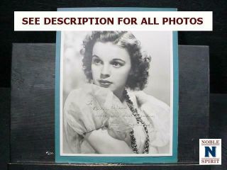 Noblespirit (3970) Judy Garland Personalized Autograph Photo