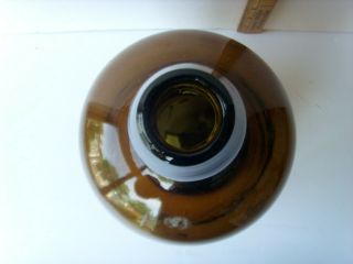 Antique Open Pontil dip - mold Golden Amber Demi - John Bottle 13¼” 1820 - 1850 53/28 5