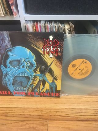 Blood Feast - Kill For Pleasure Clear Vinyl Metal Thrash Slayer Rare