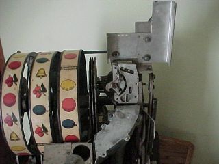 Antique Jennings 1940 ' s mechanical Slot Machine Mechanism 5 cent W/Jackpot 10