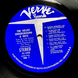 THE VELVET UNDERGROUND & NICO ORIG ' 67 VERVE STEREO UNCENSORED TORSO COVER BAGGY 7