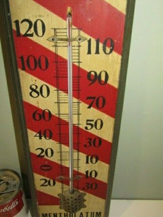 Antique Barber Shop Pole Mentholatum Druggists Dorfmann Bros.  Thermometer 11