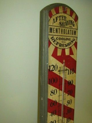 Antique Barber Shop Pole Mentholatum Druggists Dorfmann Bros.  Thermometer 7