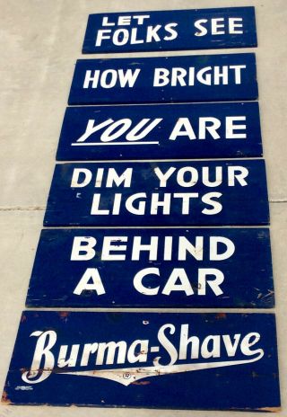 Burma Shave Wood Road Signs Advertising Route 66