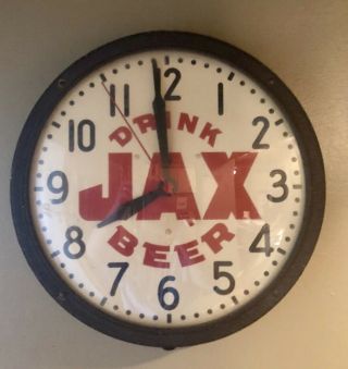 Rare 1930s - 40s Jax Beer Advertising Clock Orleans Louisiana