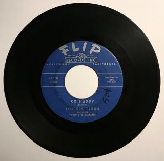 Six Teens So Happy Vg,  Breed R&b Rocker 1960 Soul Flip Rare Hear