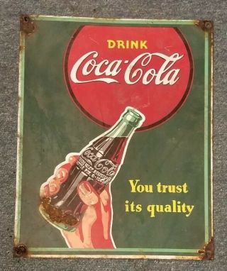 Drink Coca Cola Porcelain Sign