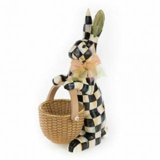 Mackenzie Childs Courtly Check Bunny Rabbit With Basket