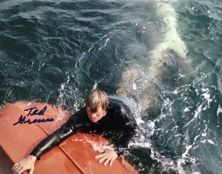 Ted Grossman Signed Jaws Large 11x14 Photo Rare From Private Signing