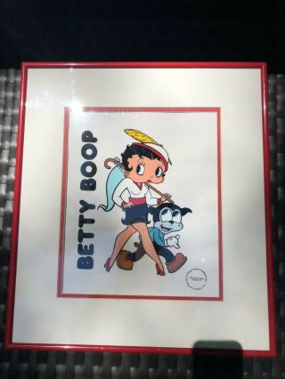 Betty Boop Serigraph Cel Betty On Parade Limited Edition Framed Fleischer