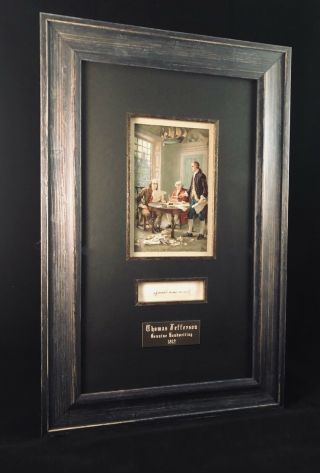 Thomas Jefferson Handwriting Signed 1812 Psa/dna Authentic Historic Framed