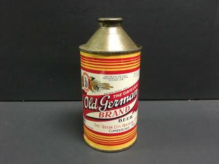 The Old German Brand Beer,  Cone Top Beer Can.  The Queen City Brewing Co