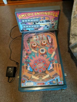Vtg Tomy Electronic Arcade American Pinball Machine W/ Power Adapter /