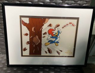 Woody Woodpecker Serigraph Cel Walter Lantz Ha Ha Limited Edition Framed 1991
