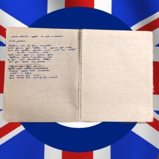 The Who / John Entwistle’s Handwritten 17 Songs Lyric Notebook with 9