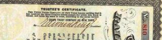 Stops Panic of 1907 Edward King Banker signs with J P Morgan Stock Certificate 3