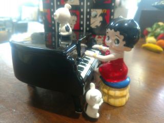 Betty Boop Grand Piano With Puppy Dog Music Box Figures Memorabilia