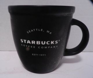 Starbucks Coffee Mug 16 Oz Seattle Wa 2016 Laser Etched Matte Black
