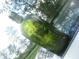 Vichy Water Hanbury Smith Ny Green Full Pint W/ Bubble Explosion Crude