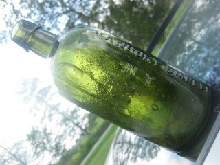 Vichy Water Hanbury Smith NY Green Full Pint w/ Bubble Explosion Crude 2