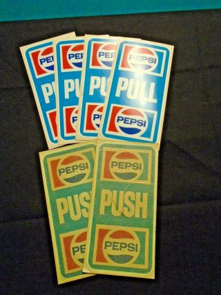 Pepsi Door Push/pull Decals - 4 Pull - 2 Push