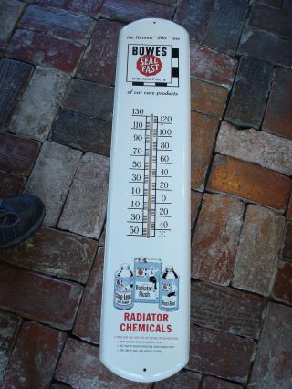 Bowes Seal Fast Indy 500 Products 39 " Metal Advertising Thermometer