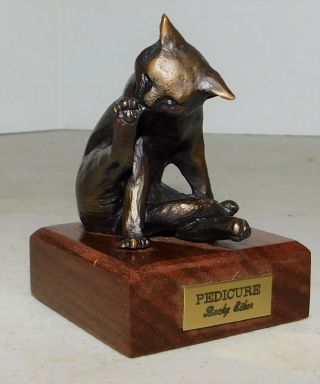 Bronze Cast Sculpture " The Pedicure " Becky Eiker Montana Artist 26/100