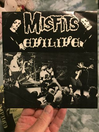 Misfits " Evilive " 7 " 1982 Fiend Club Numbered Edition With Insert Nm