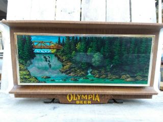Vintage Olympia Motion Waterfall Lighted Beer Sign