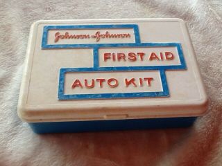 Johnson And Johnson First Aid Auto Kit Vintage 1960,  Partial Contents