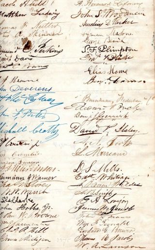 1856,  Elias Howe,  Gov.  Gardner,  Alexander Rice and THOUSANDS more signed Postal 3