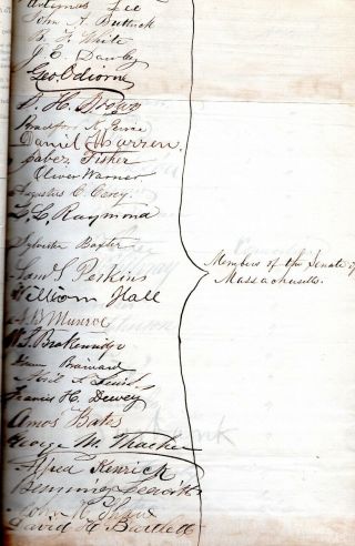 1856,  Elias Howe,  Gov.  Gardner,  Alexander Rice and THOUSANDS more signed Postal 7
