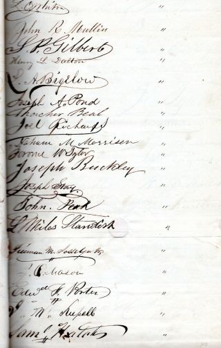 1856,  Elias Howe,  Gov.  Gardner,  Alexander Rice and THOUSANDS more signed Postal 8