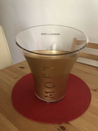 Moet And Chandon Champagne Acrylic And Gold Ice Bucket Large