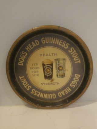Guinness Stout Dogs Head Beer Tray By Read Very Rare C1910s