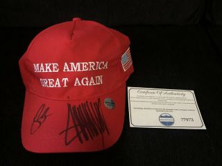 President Donald Trump & Mike Pence Signed Autograph Campaign Hat With