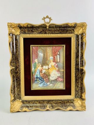 Exquisite Antique 1800 ' s French Miniature Painting Signed by Artist 4 Of 4 2