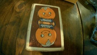 Vintage 1946 Smile Orange Soda Playing Cards 1946 With Stamp Incredibly Rare