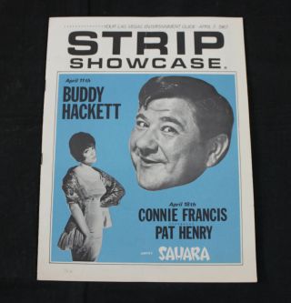 April 7,  1967 " Strip Showcase " Las Vegas Entertainment Guide,  Buddy Hackett