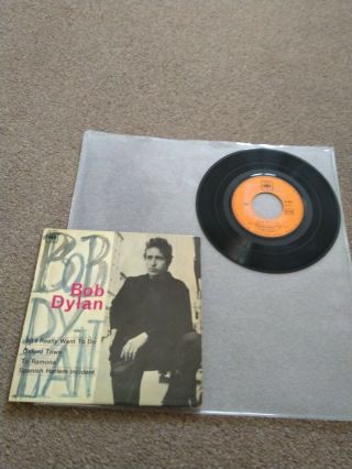 Bob Dylan - French " All I Really Want To Do " 4 Track 1960s Picture Sleeve Ep 5923
