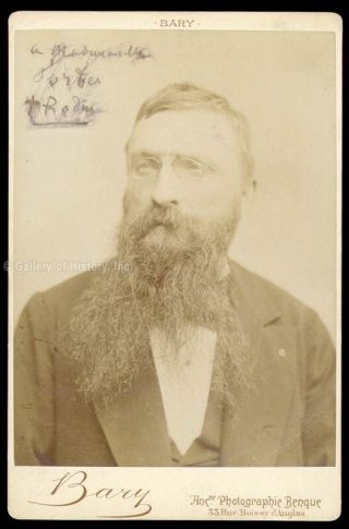 Auguste Rodin - Inscribed Photograph Signed