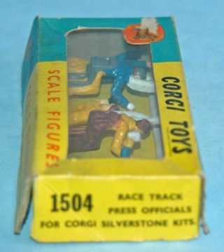 Vintage 1963 Playcraft Corgi Toys Great Britain 1504 Race Track Press Officials