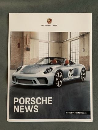 Usa Porsche News Exclusive Folded Poster 911 Speedster Concept Open Top 25”x22”