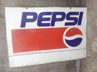 Pepsi Vintage Double Sided Pub Store Vendor Porcelain Enamel Sign Rare
